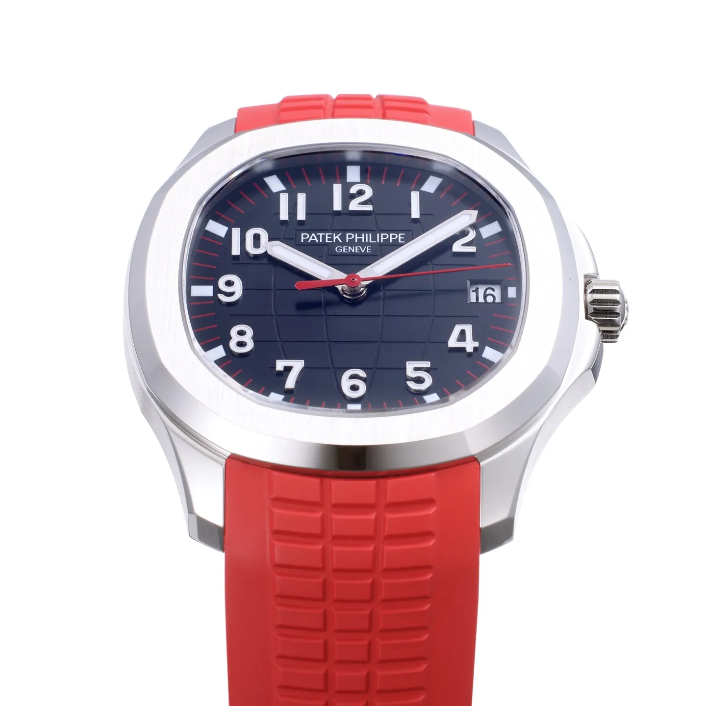 3K Factory Patek Philippe Aquanaut Automatic Men’s Watch with Black Dial, Red Rubber Strap - 图片 5