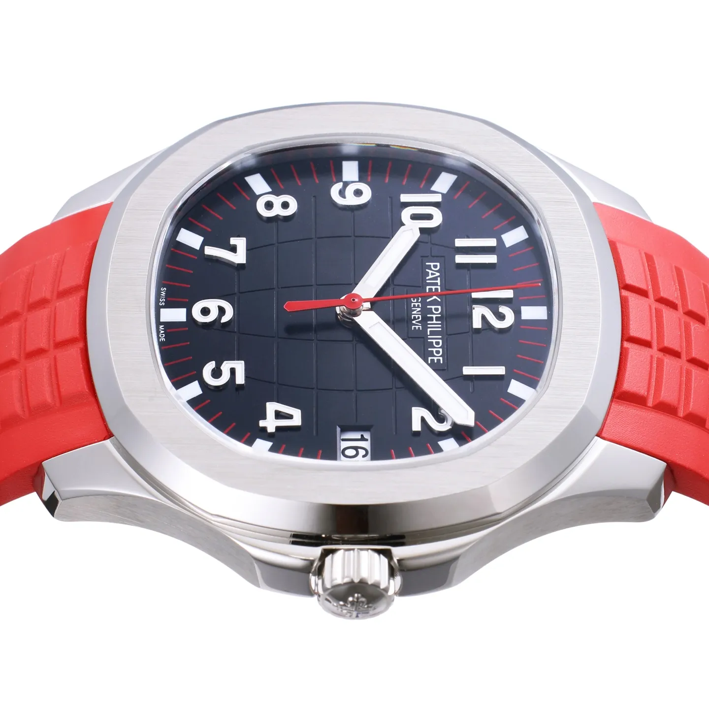 3K Factory Patek Philippe Aquanaut Automatic Men’s Watch with Black Dial, Red Rubber Strap - 图片 6