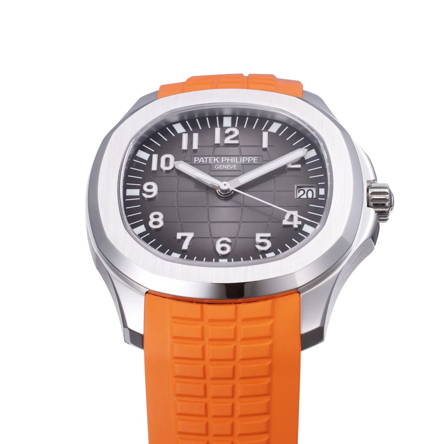 3K Factory Patek Philippe Aquanaut Black Dial Orange Rubber Strap Dive Watch - 图片 5
