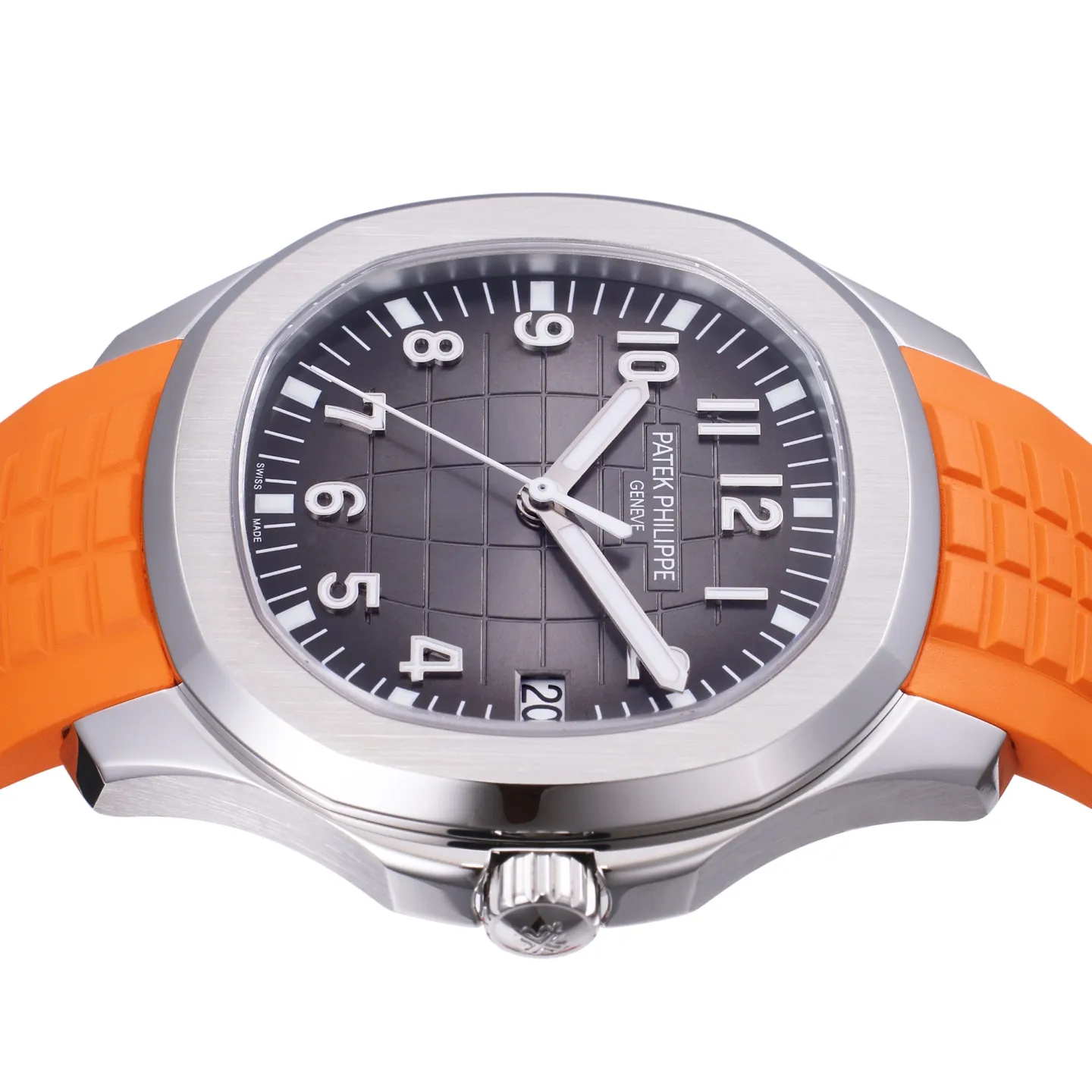 3K Factory Patek Philippe Aquanaut Black Dial Orange Rubber Strap Dive Watch - 图片 6