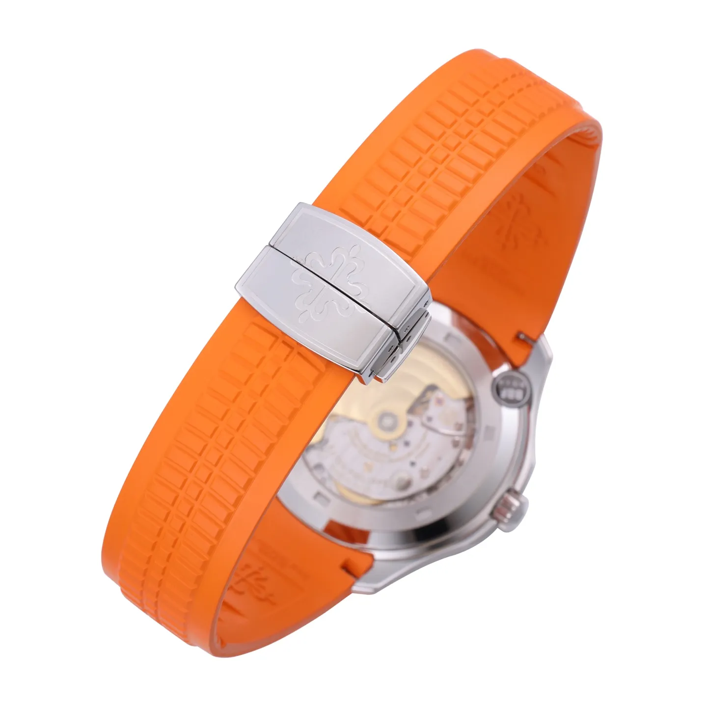 3K Factory Patek Philippe Aquanaut Black Dial Orange Rubber Strap Dive Watch - 图片 8