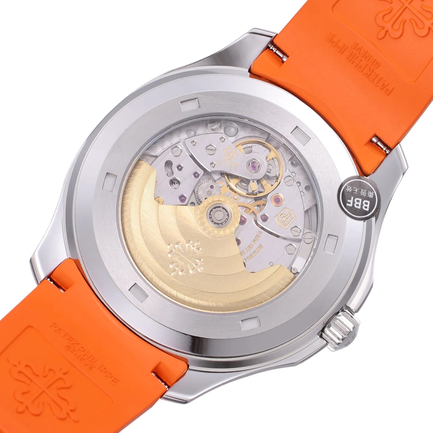 3K Factory Patek Philippe Aquanaut Black Dial Orange Rubber Strap Dive Watch - 图片 9
