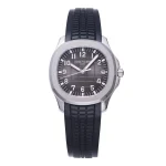 3K Factory Patek Philippe Aquanaut Grey Dial Black Rubber Strap Stainless Steel Watch