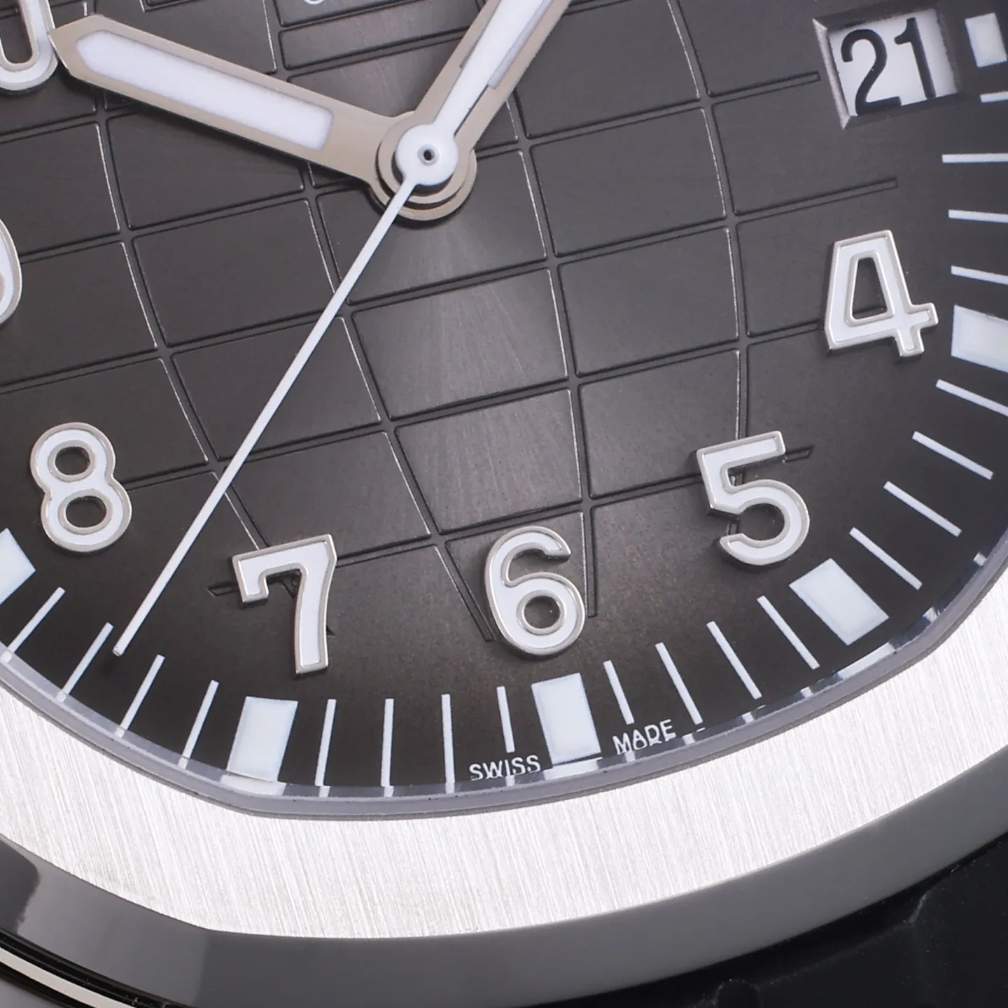 3K Factory Patek Philippe Aquanaut Grey Dial Black Rubber Strap Stainless Steel Watch - 图片 3
