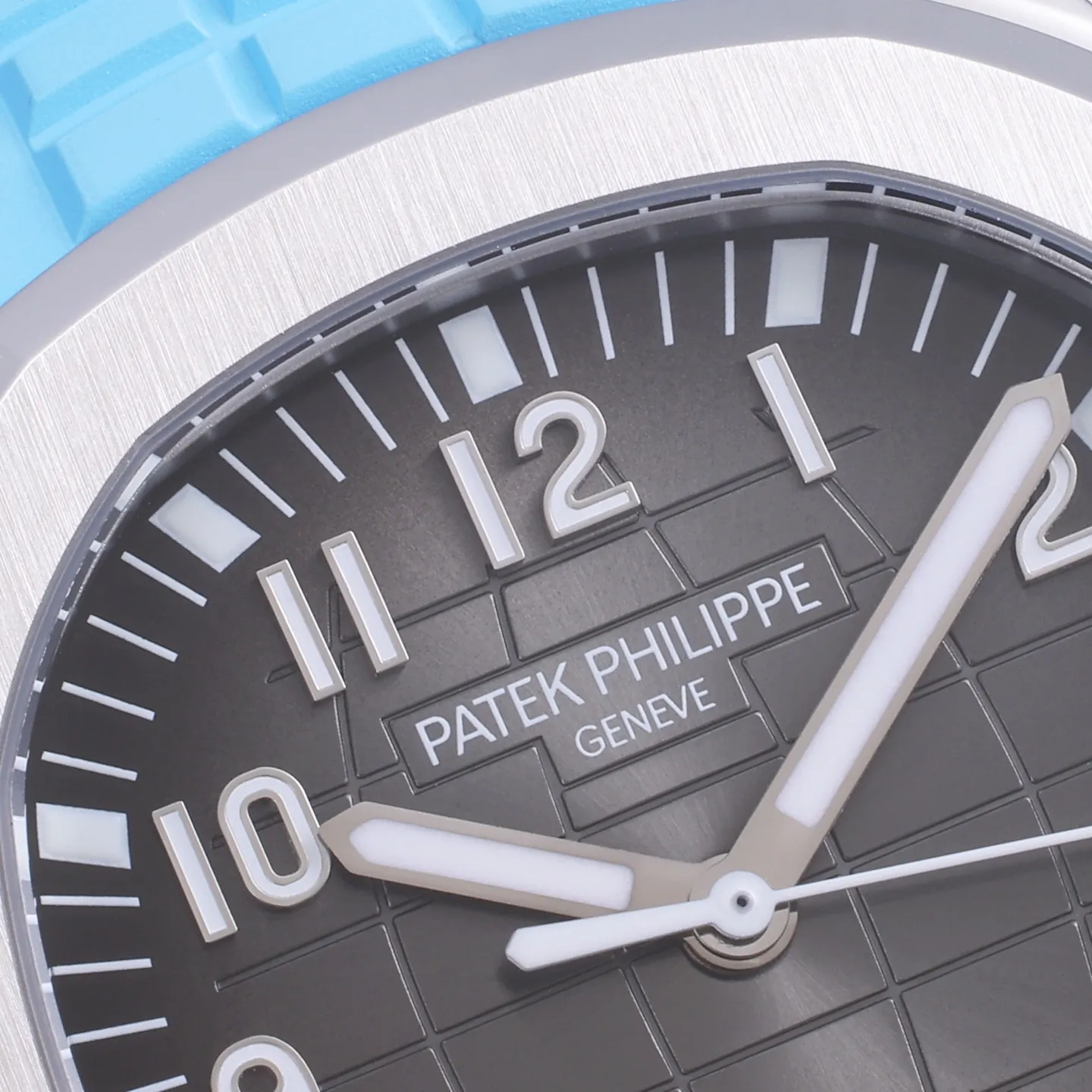 3K Factory Patek Philippe Aquanaut Grey Dial Blue Rubber Strap Stainless Steel Watch - 图片 3