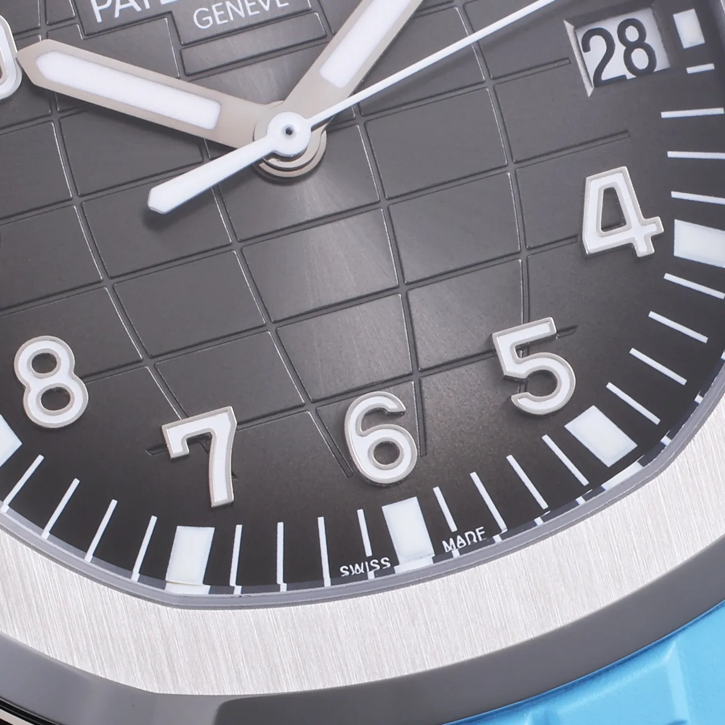 3K Factory Patek Philippe Aquanaut Grey Dial Blue Rubber Strap Stainless Steel Watch - 图片 4
