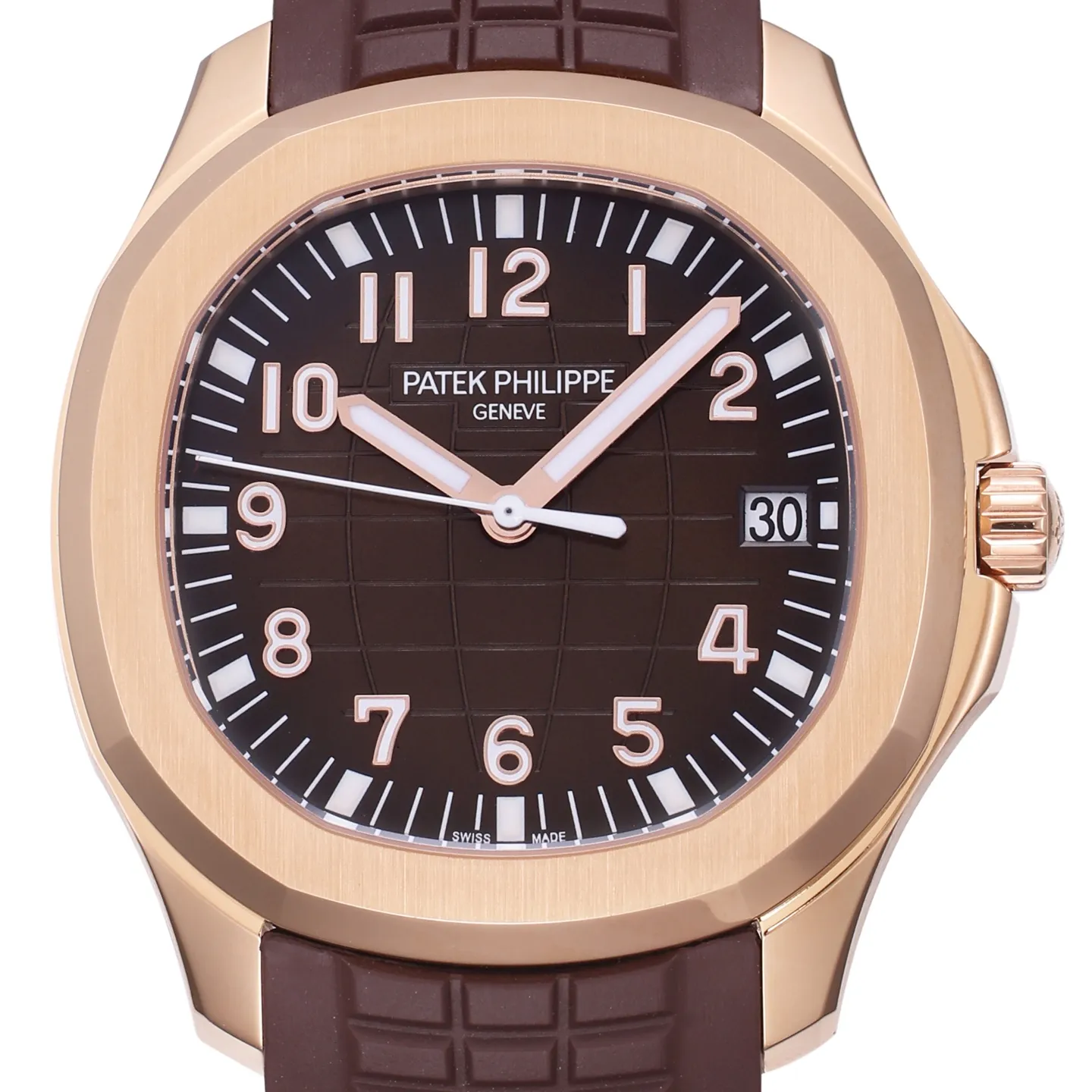3K Factory Patek Philippe Aquanaut Rose Gold Case Brown Dial Rubber Strap Watch - 图片 2