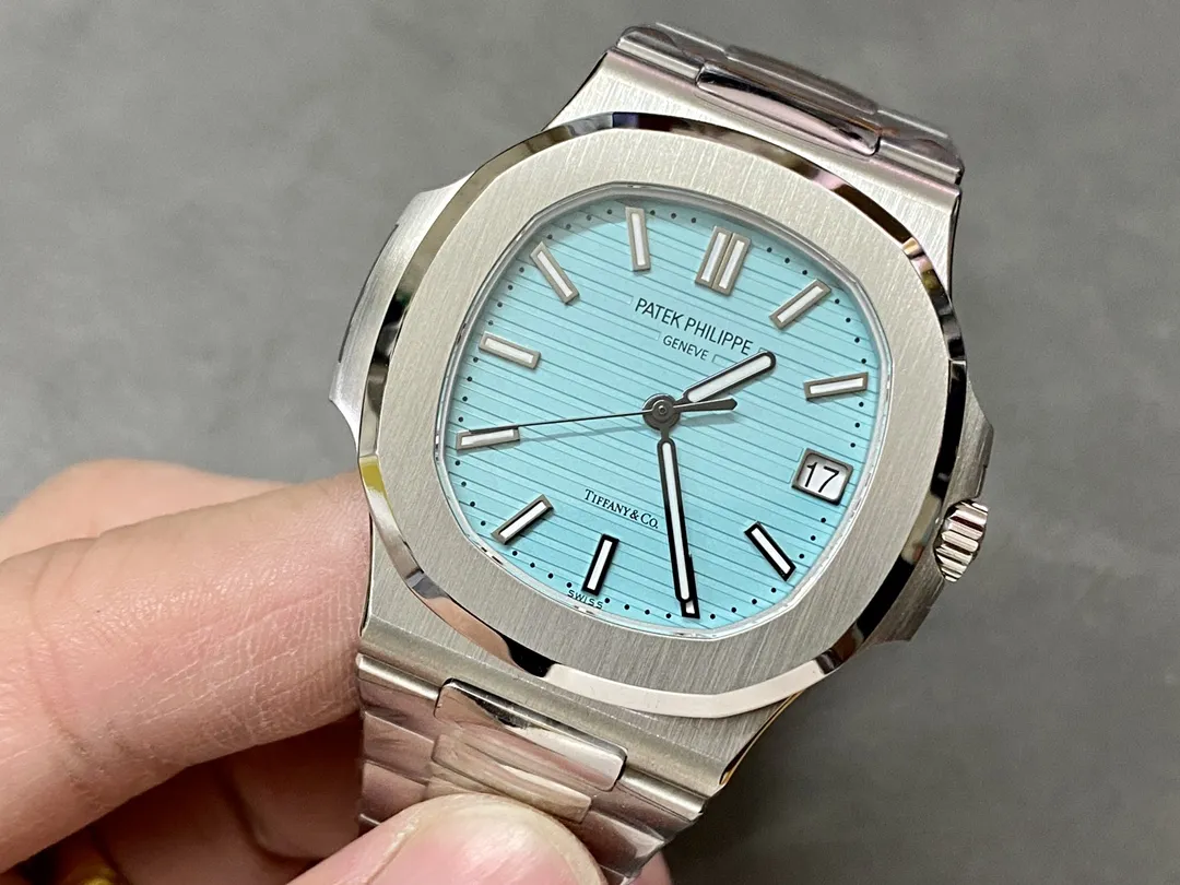 3K Factory Patek Philippe Nautilus 5711 Tiffany & Co. Blue Dial Stainless Automatic Watch - 图片 3