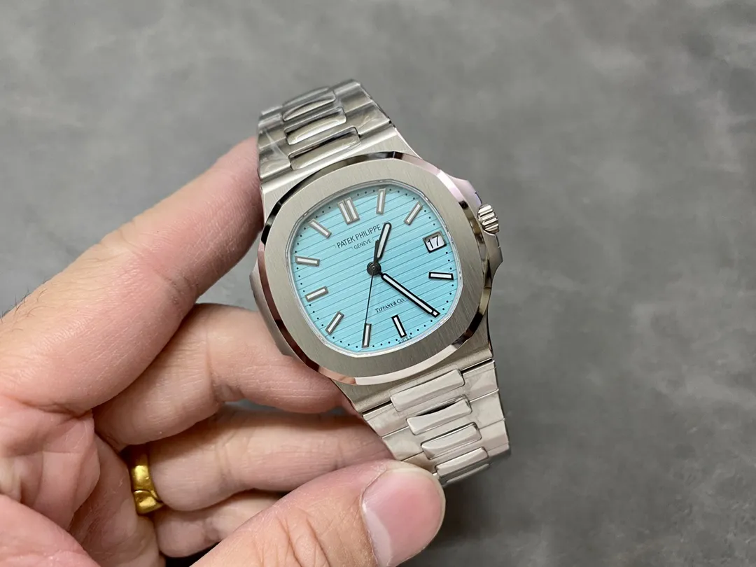 3K Factory Patek Philippe Nautilus 5711 Tiffany & Co. Blue Dial Stainless Automatic Watch - 图片 4