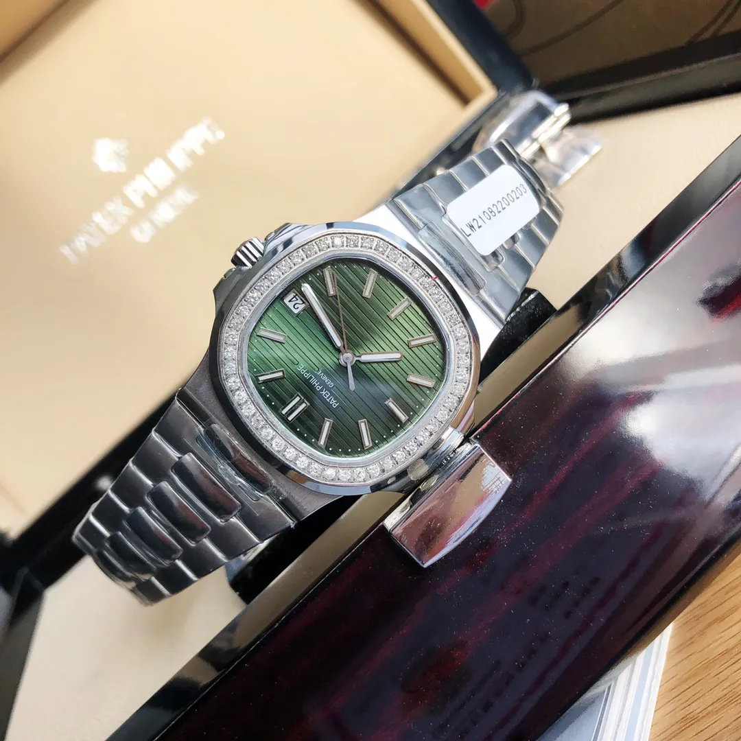 3K Factory Patek Philippe Nautilus Green Dial Bezel Stainless Steel Automatic Men’s Watch - 图片 2