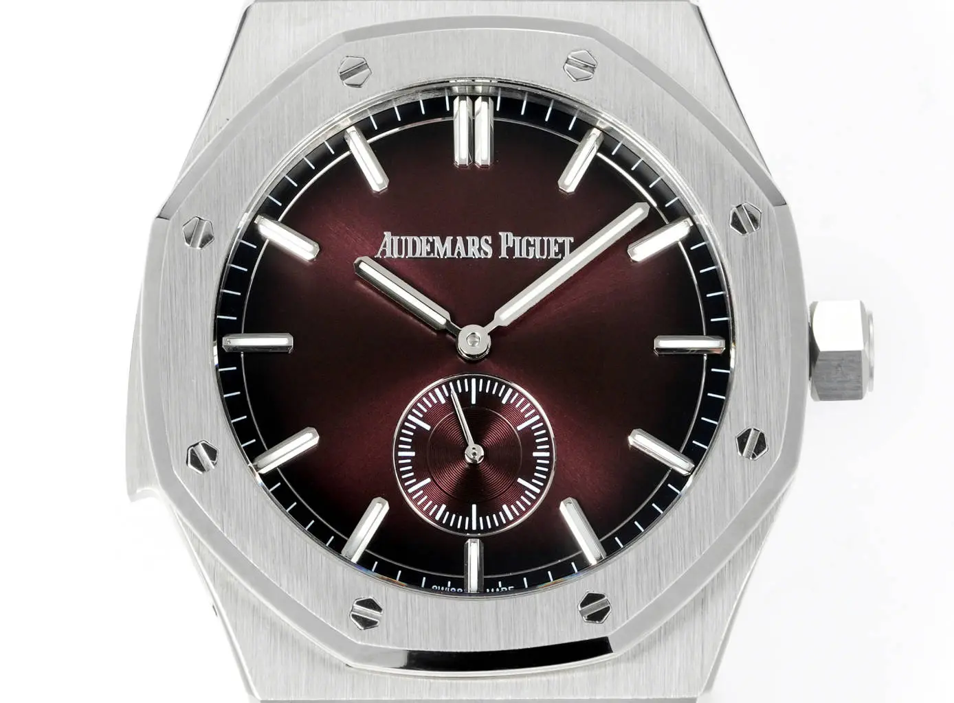 8F Factory Audemars Piguet Royal Oak 26591IP Burgundy Steel Super Clone Watch - 图片 2