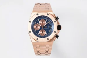8F Factory Audemars Piguet Royal Oak Offshore Rose Gold Blue Dial Chronograph – Super Clone Edition