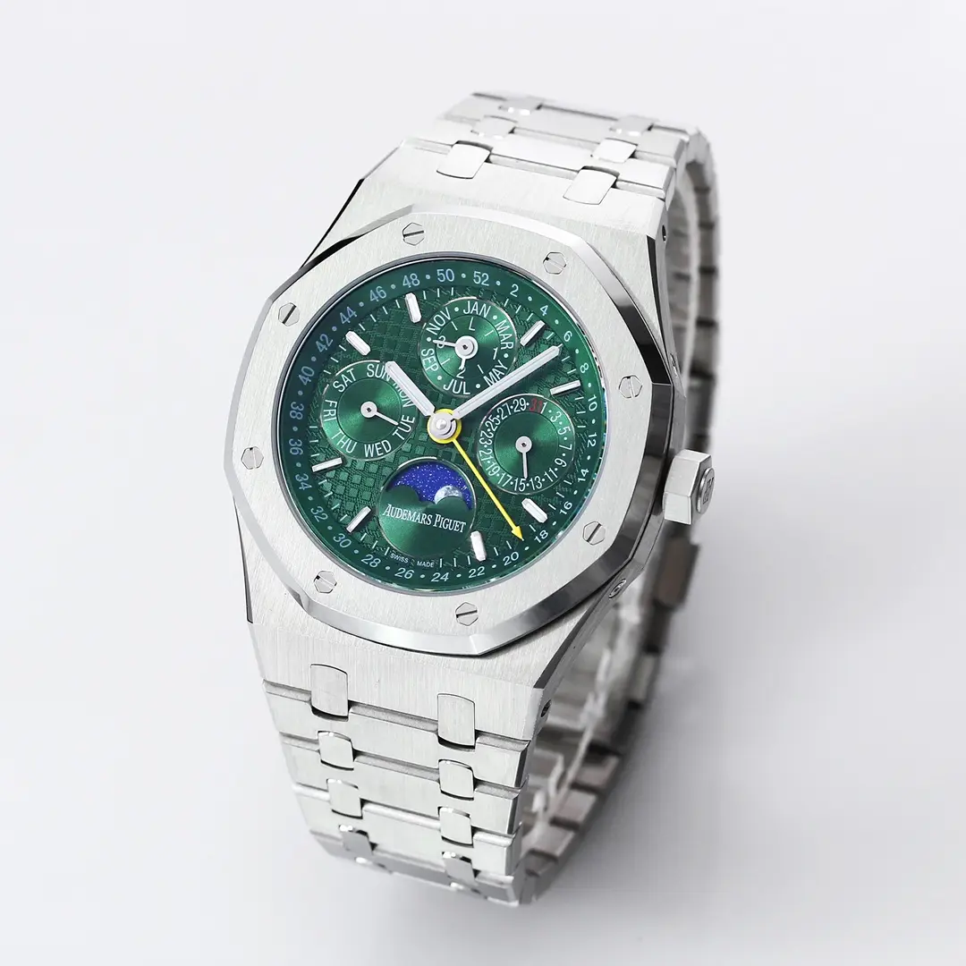8F Factory Audemars Piguet Royal Oak Perpetual Calendar Blue Dial Stainless Steel – Premium Super Clone Watch - 图片 3