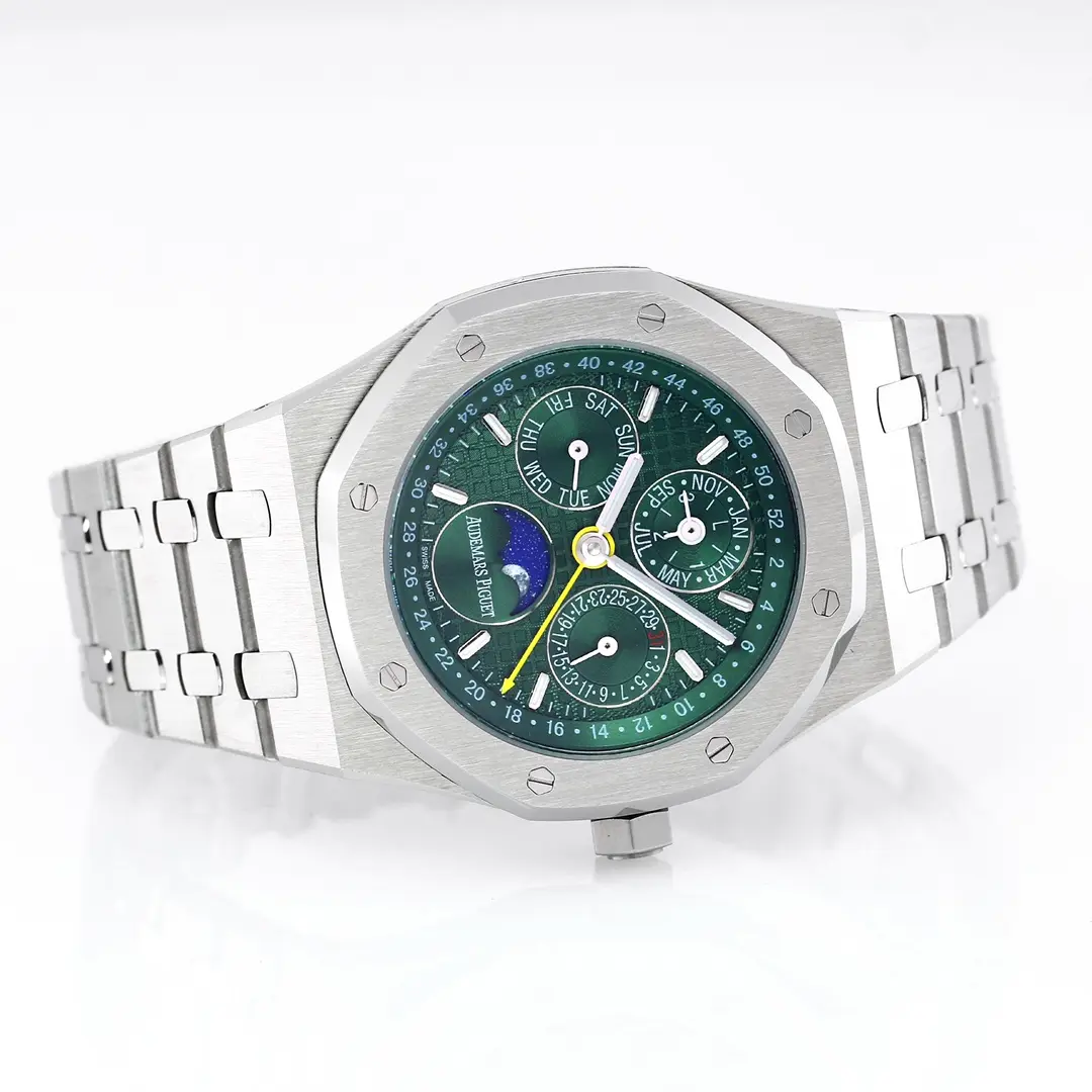 8F Factory Audemars Piguet Royal Oak Perpetual Calendar Blue Dial Stainless Steel – Premium Super Clone Watch - 图片 7