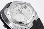 8F Factory Vacheron Constantin Overseas 4500V Series – Silver Dial with Black Rubber Strap – Luxury Steel Super Clone Watch – Best Replica Quality