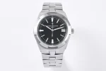 8F Factory Vacheron Constantin Overseas 4500V Series – Silver Stainless Steel Super Clone Watch with Black Dial, Automatic Movement, Best Replica Quality