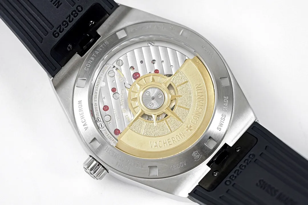 8F Factory Vacheron Constantin Overseas Automatic Watch – Silver Dial, Black Rubber Strap, 41mm Stainless Steel Case, Best Super Clone Quality - 图片 7