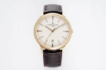 8F Factory Vacheron Constantin Patrimony 85180 Series Watch – Gold Case, Brown Leather Strap, Minimalist Design, Best Super Clone Watches