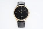 8F Factory Vacheron Constantin Patrimony 85180 Series Watch – Rose Gold Case, Black Dial, Leather Strap, 40MM, Best Super Clone Quality