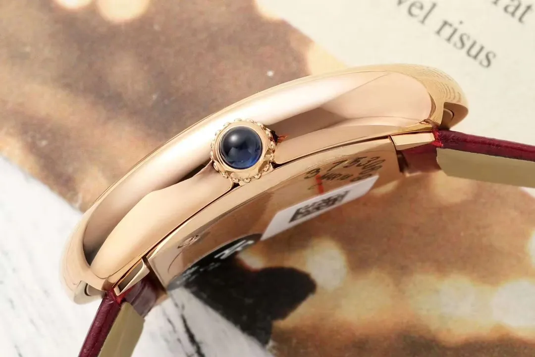 AF Factory Cartier Baignoire Rose Gold Oval Dial Red Leather Strap Women’s Quartz Watch - 图片 6