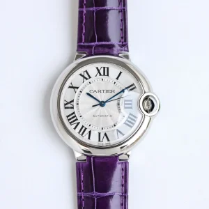 AF Factory Cartier Ballon Bleu 1450 Purple Leather Watch