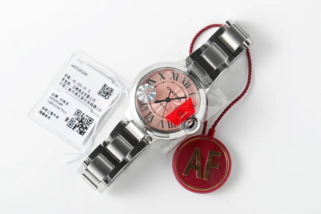 AF Factory Cartier Ballon Bleu 33 Pink Dial Steel - 图片 2