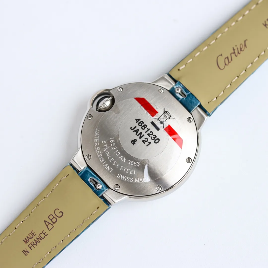 AF Factory Cartier Ballon Bleu 33mm Blue Leather - 图片 5