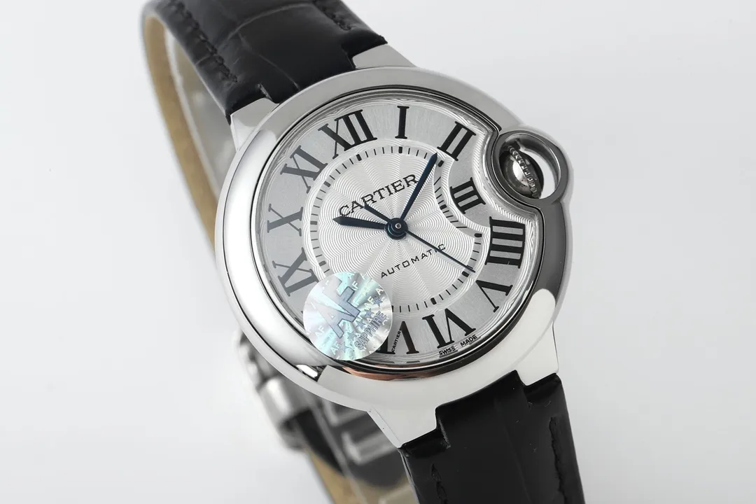 AF Factory Cartier Ballon Bleu 33mm Silver White Leather - 图片 4
