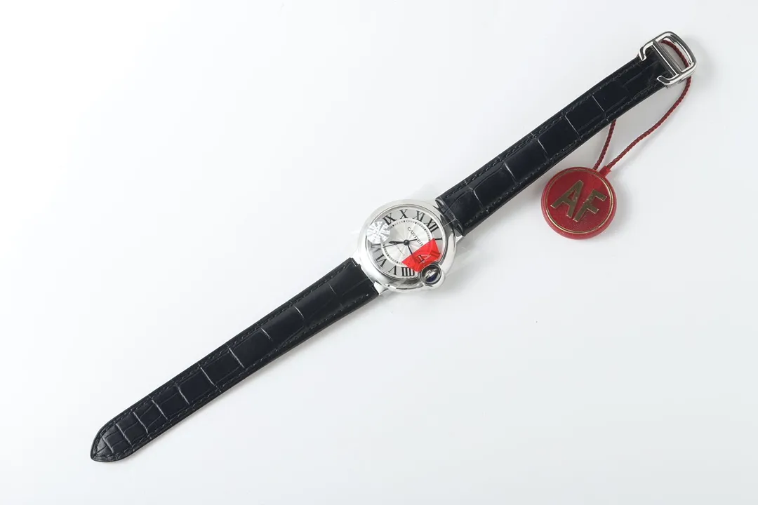 AF Factory Cartier Ballon Bleu 33mm Silver White Leather - 图片 8