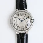 AF Factory CARTIER Ballon Bleu 40 Automatic Black Leather