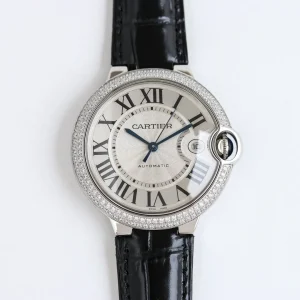 AF Factory CARTIER Ballon Bleu 40 Automatic Black Leather