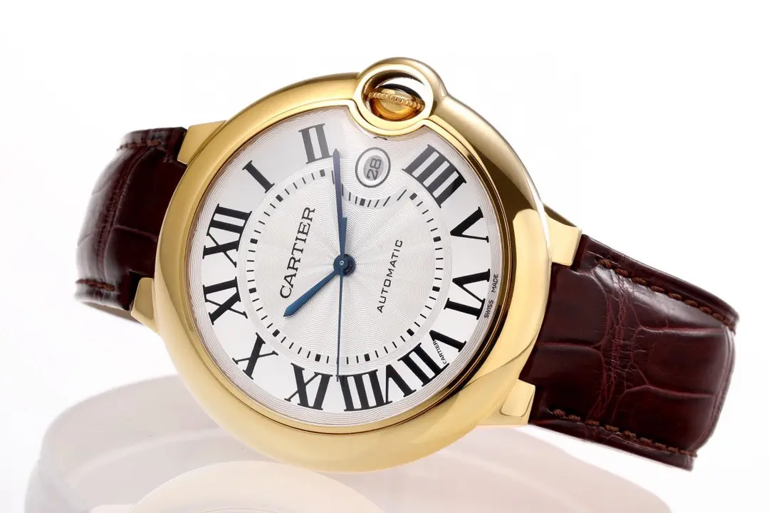 AF Factory CARTIER Ballon Bleu 42mm Gold Brown Leather - 图片 4