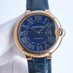 AF Factory Cartier Ballon Bleu Automatic Blue Rosegold