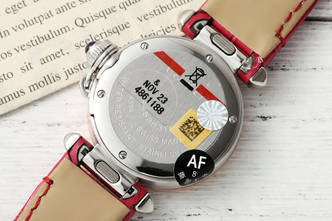 AF Factory Cartier Ballon Bleu de Cartier Women’s Watch – Rose Gold & Steel Case, White Dial, Red Leather Strap, Luxury Automatic Timepiece - 图片 6