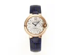 AF Factory Cartier Ballon Bleu WJBB0080 Rose Gold Blue Leather