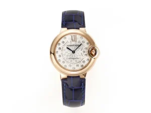 AF Factory Cartier Ballon Bleu WJBB0080 Rose Gold Blue Leather