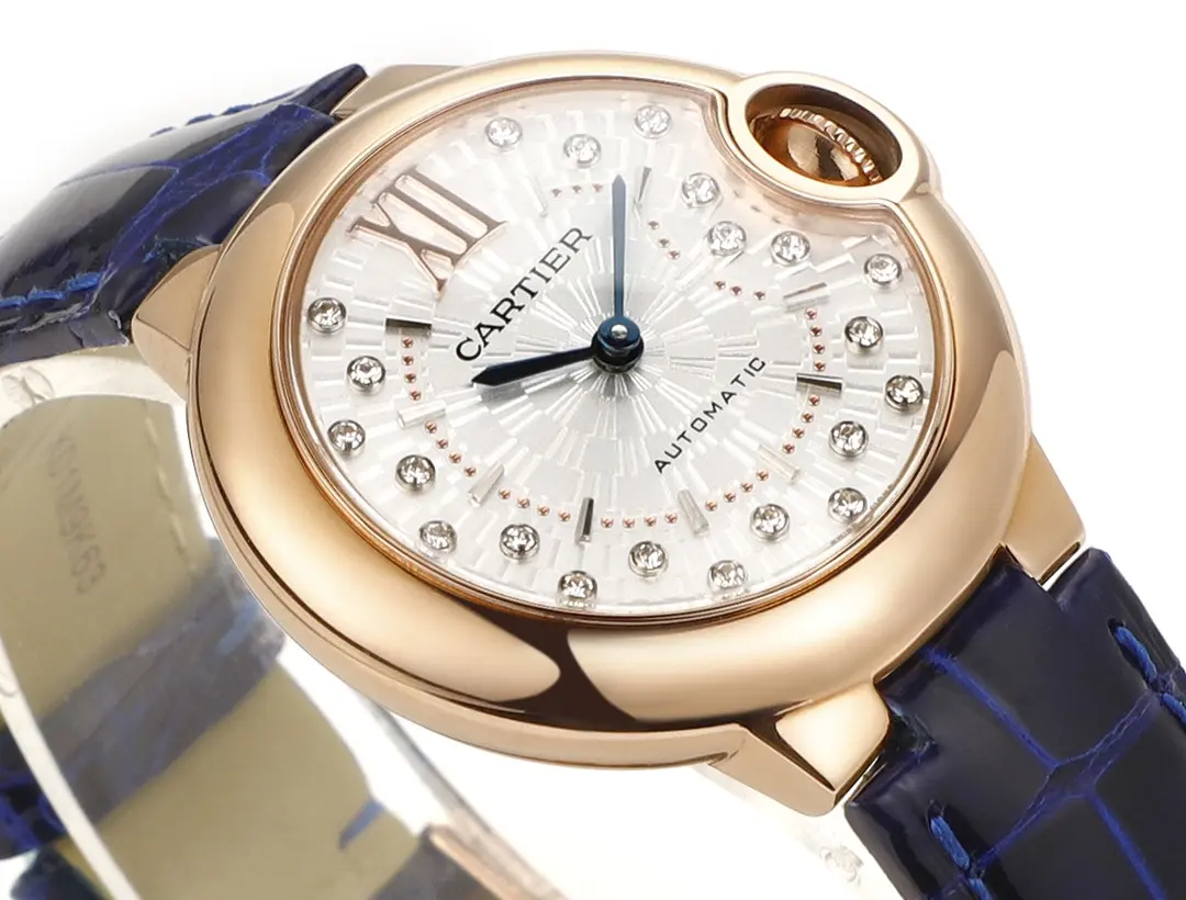 AF Factory Cartier Ballon Bleu WJBB0080 Rose Gold Blue Leather - 图片 6