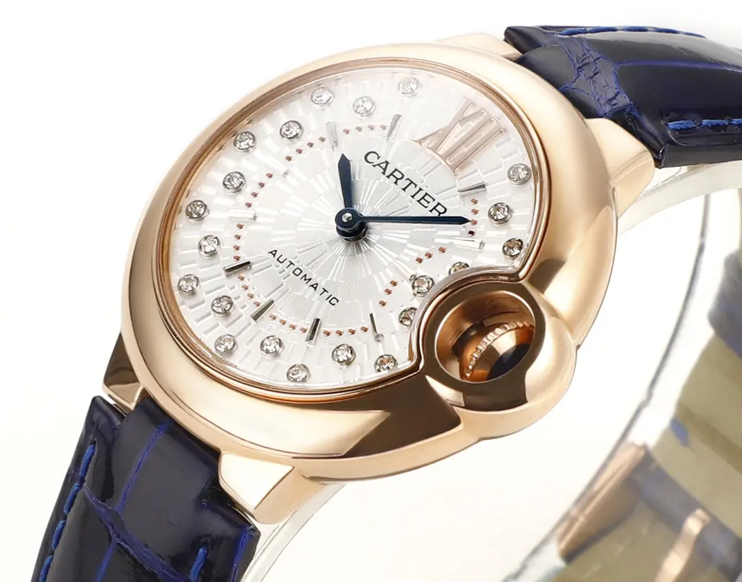 AF Factory Cartier Ballon Bleu WJBB0080 Rose Gold Blue Leather - 图片 7