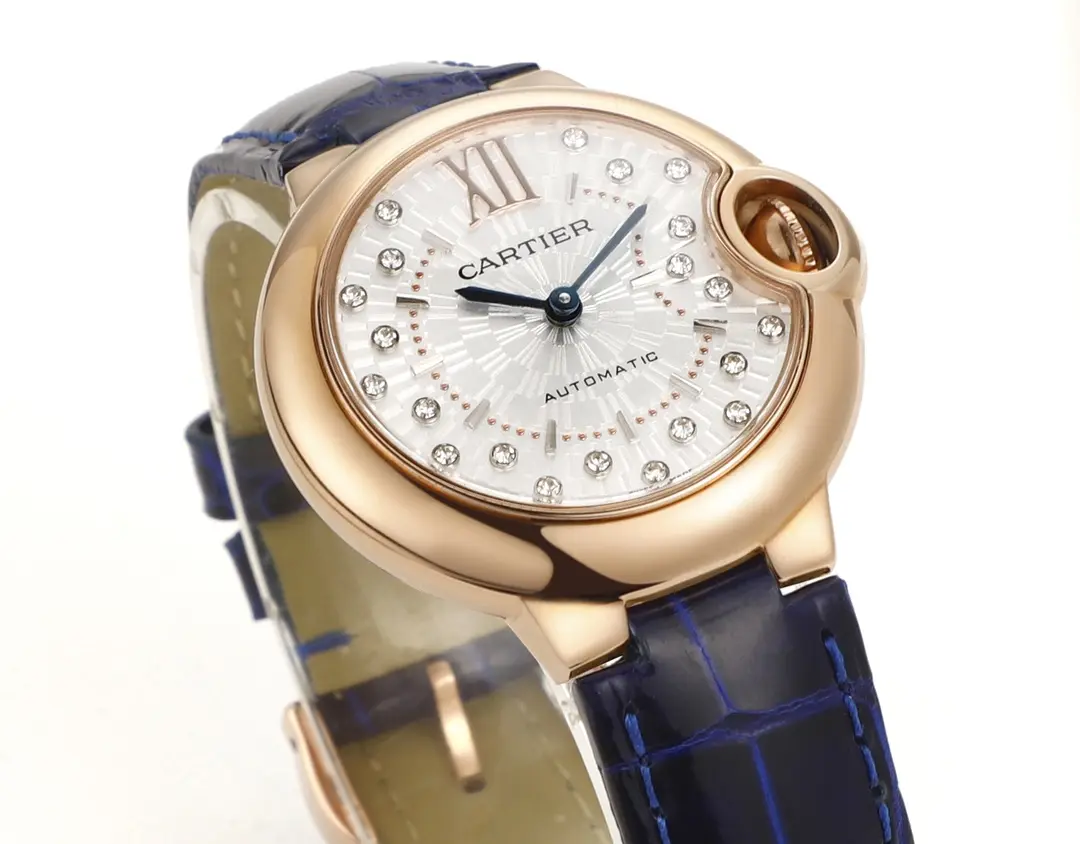 AF Factory Cartier Ballon Bleu WJBB0080 Rose Gold Blue Leather - 图片 8