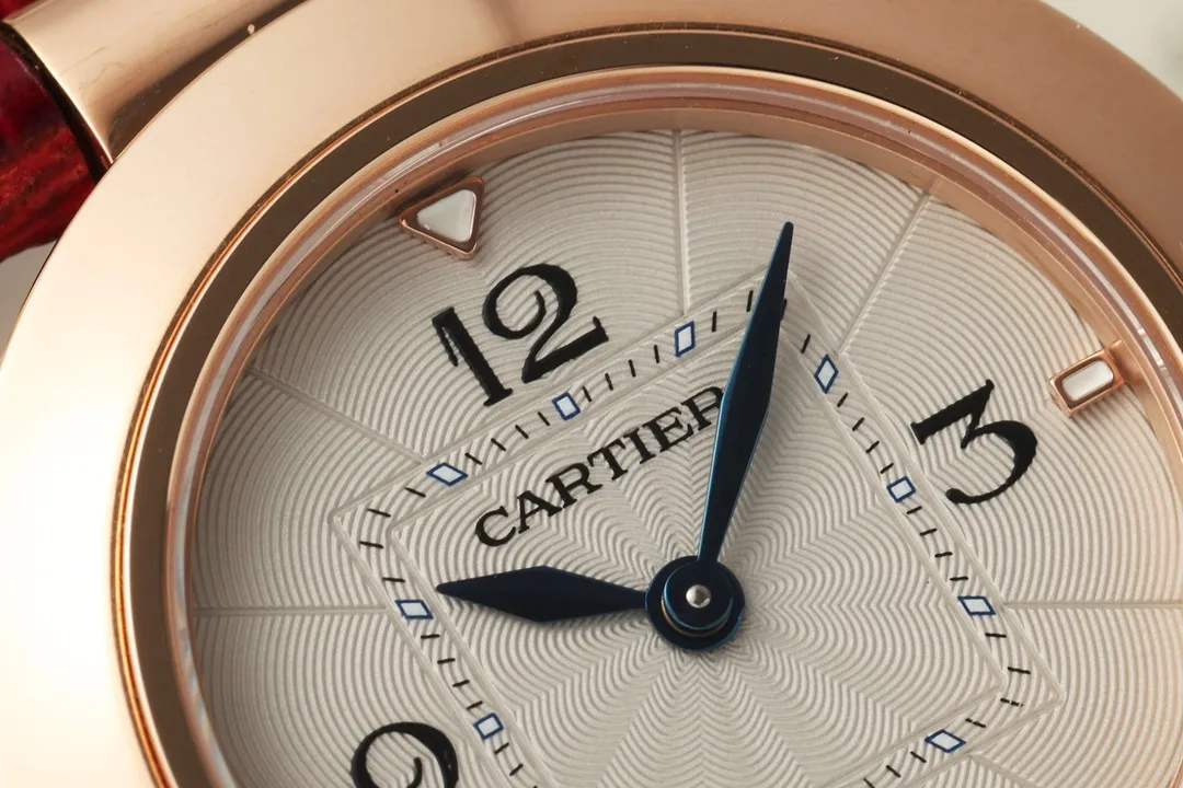 AF Factory Cartier Pasha de Cartier Rose Gold Case Red Alligator Leather Strap Women’s Quartz Watch with Sapphire Crystal - 图片 4