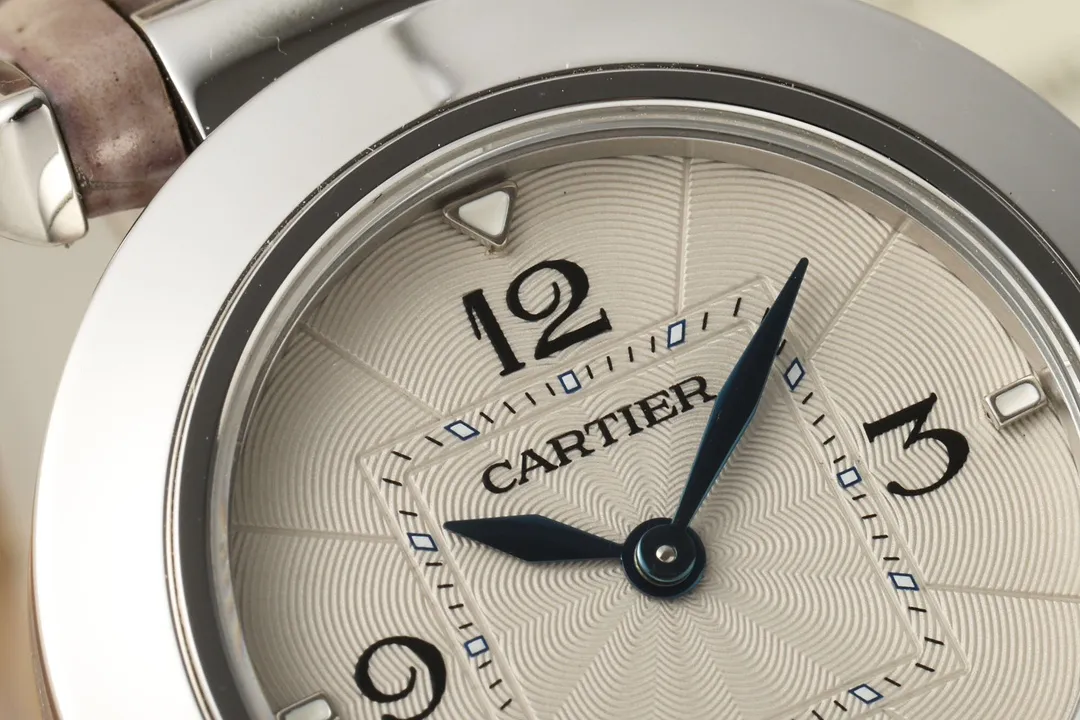 AF Factory Cartier Pasha de Cartier Silver Dial Automatic Watch with Brown Leather Strap and Blue Hands - 图片 4