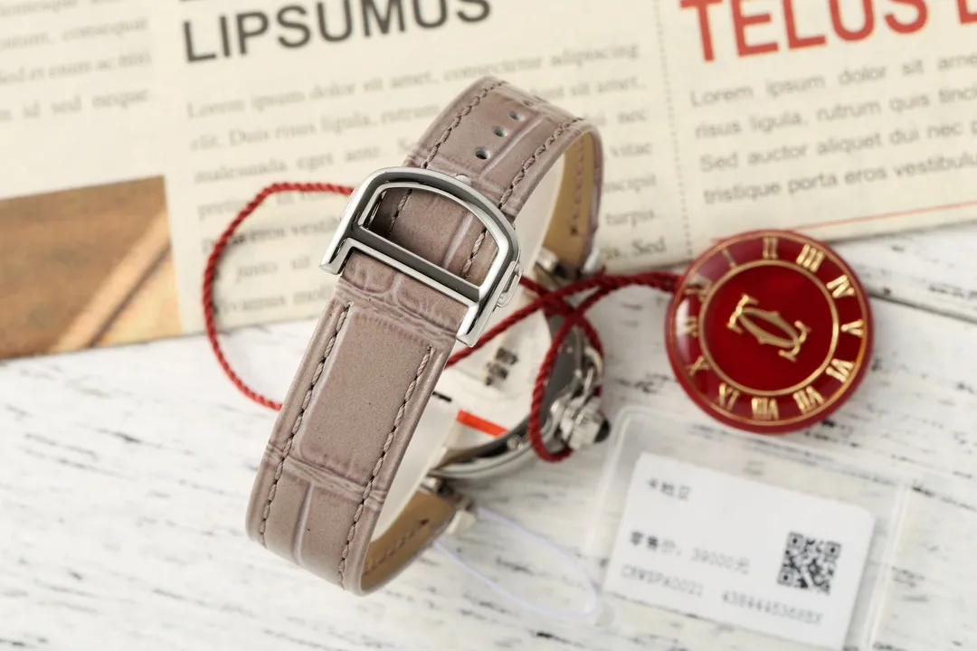 AF Factory Cartier Pasha de Cartier Silver Dial Automatic Watch with Brown Leather Strap and Blue Hands - 图片 8