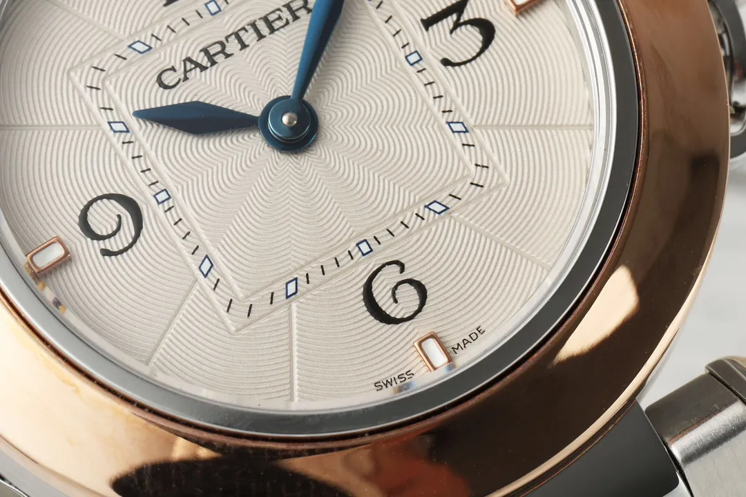 AF Factory Cartier Pasha de Cartier Two-Tone Stainless Steel and Rose Gold Automatic Watch with White Dial and Sapphire Crystal - 图片 3