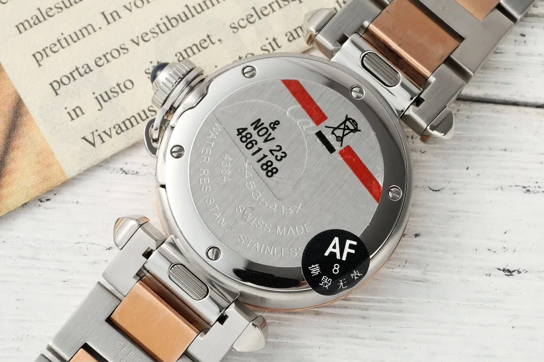 AF Factory Cartier Pasha de Cartier Two-Tone Stainless Steel and Rose Gold Automatic Watch with White Dial and Sapphire Crystal - 图片 5