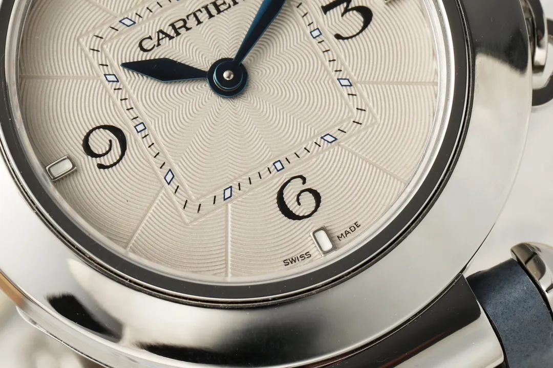 AF Factory Cartier Pasha de Cartier Women’s Watch with Blue Leather Strap and Silver Case - 图片 4