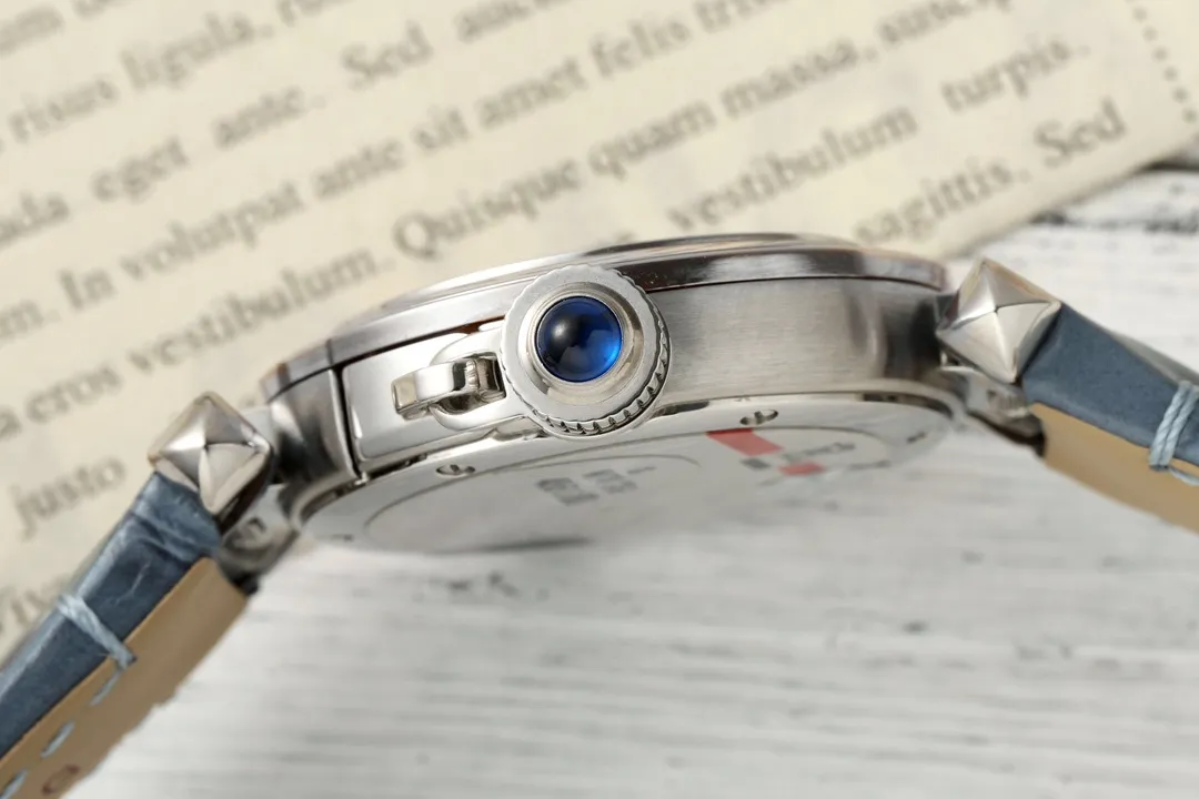 AF Factory Cartier Pasha de Cartier Women’s Watch with Blue Leather Strap and Silver Case - 图片 6
