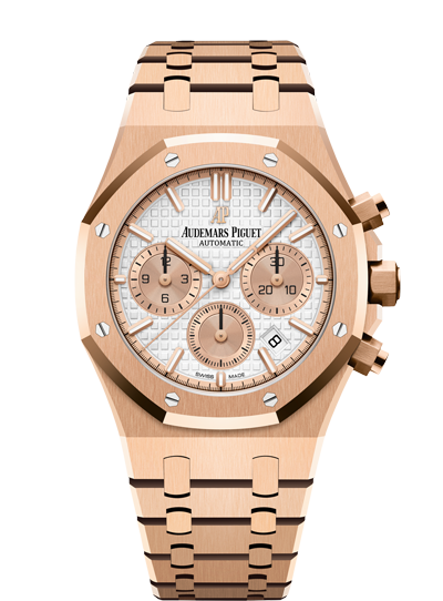 AP Royal Oak Chronograph Ref.26331 Rose Gold Silver Dial Swiss Replica - 图片 2