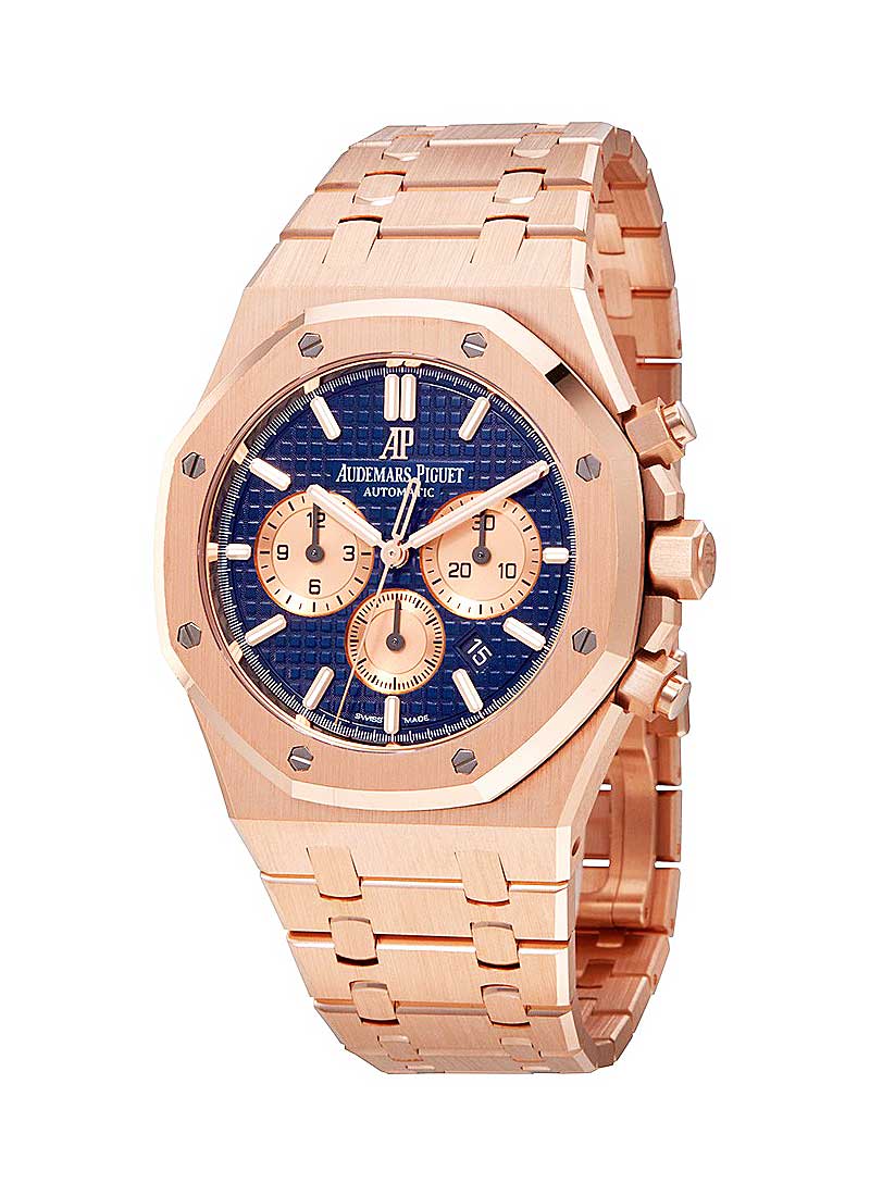 AP Royal Oak Chronograph Ref.26331 Rose Gold Silver Dial Swiss Replica - 图片 4