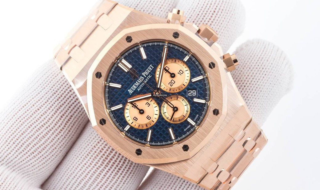 AP Royal Oak Chronograph Ref.26331 Rose Gold Silver Dial Swiss Replica - 图片 5