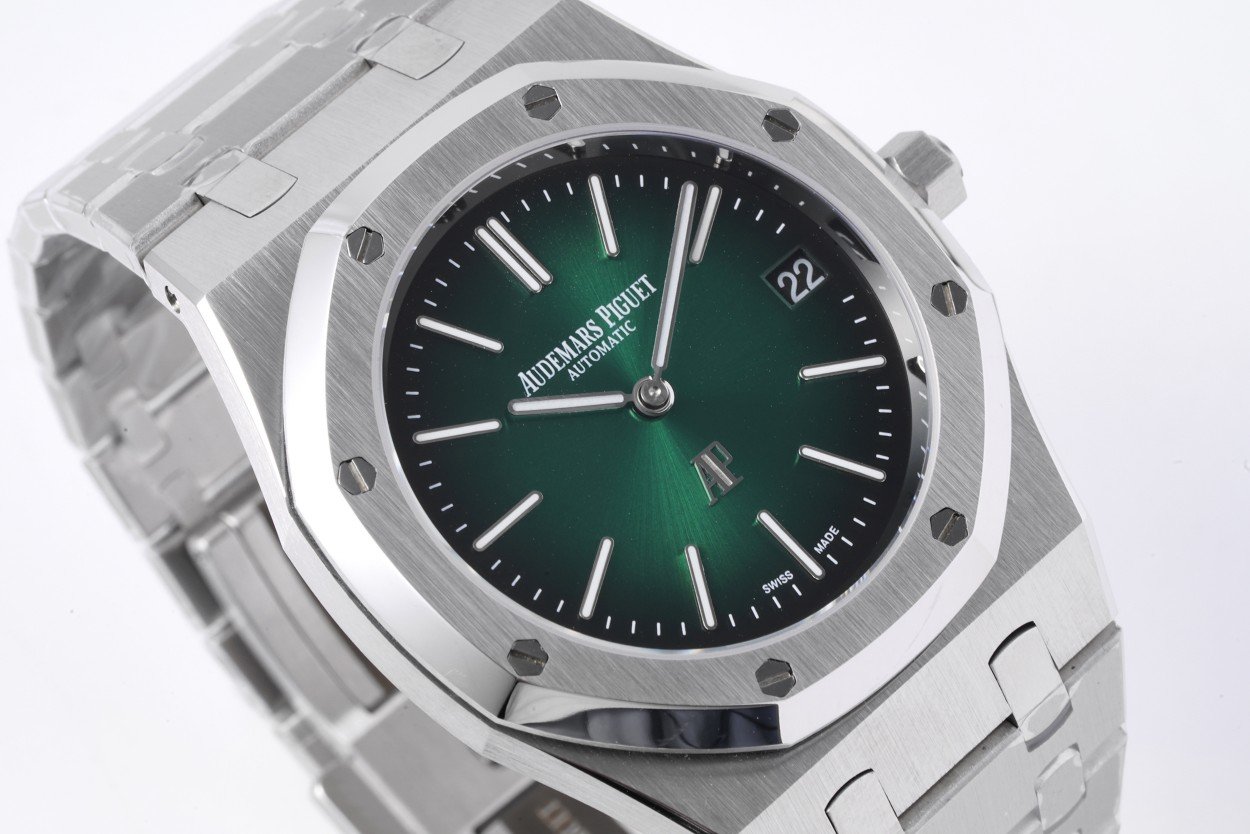 AP Royal Oak Jumbo Ref15202 Green Dial Swiss 2121 Clone Movement Copy - 图片 3